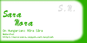 sara mora business card